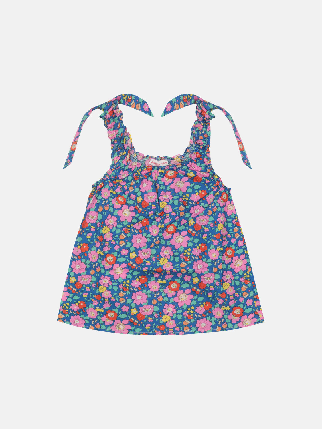 Blusa Cotone Fiocchi Liberty Betsy Mix Blu