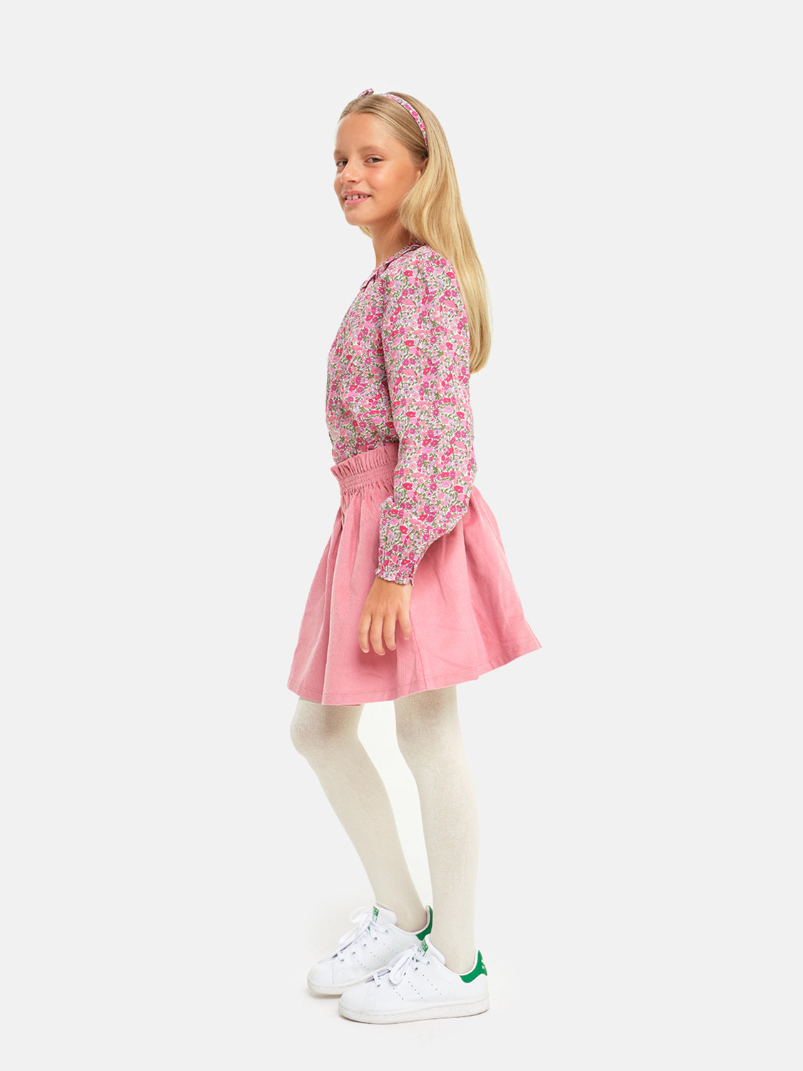 Blouse w/rouche Liberty Poppy Fuchsia