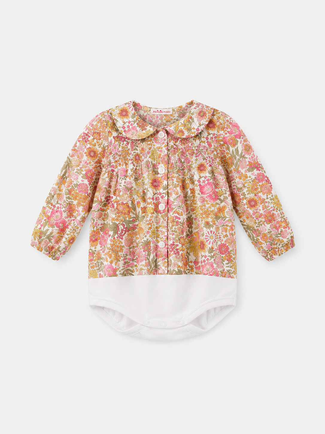 Camicia Con Body Neonata Liberty Metallic Gold