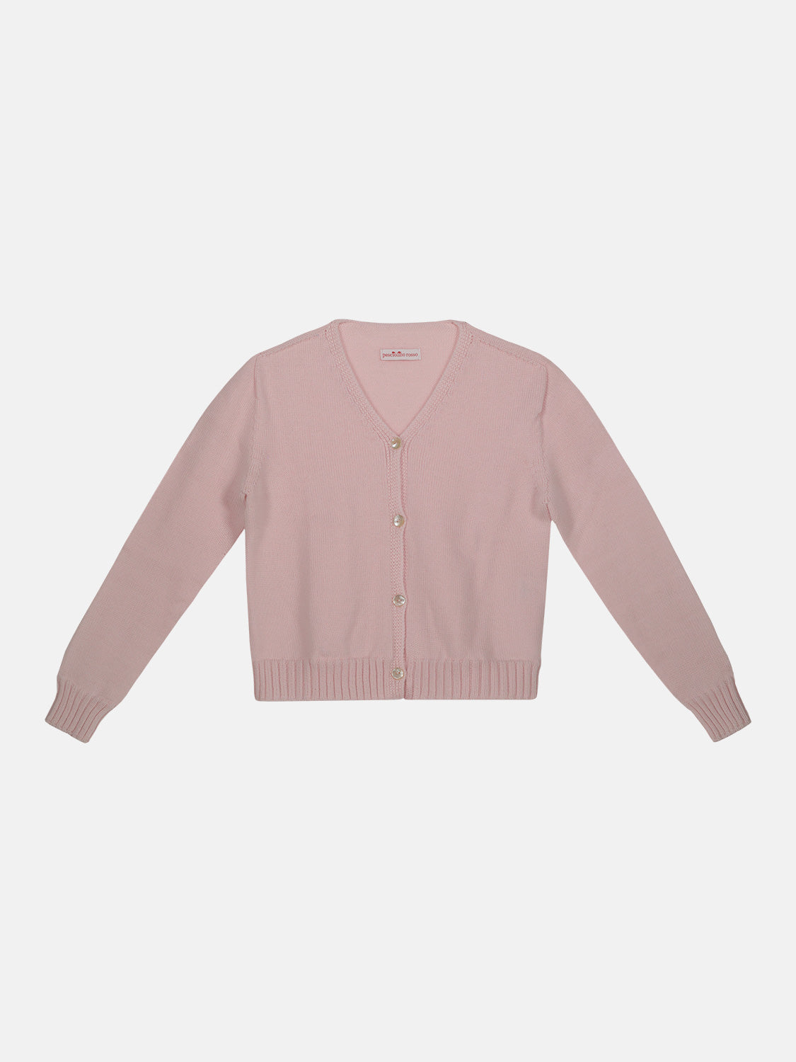 100% Pink Merino Wool Cardigan