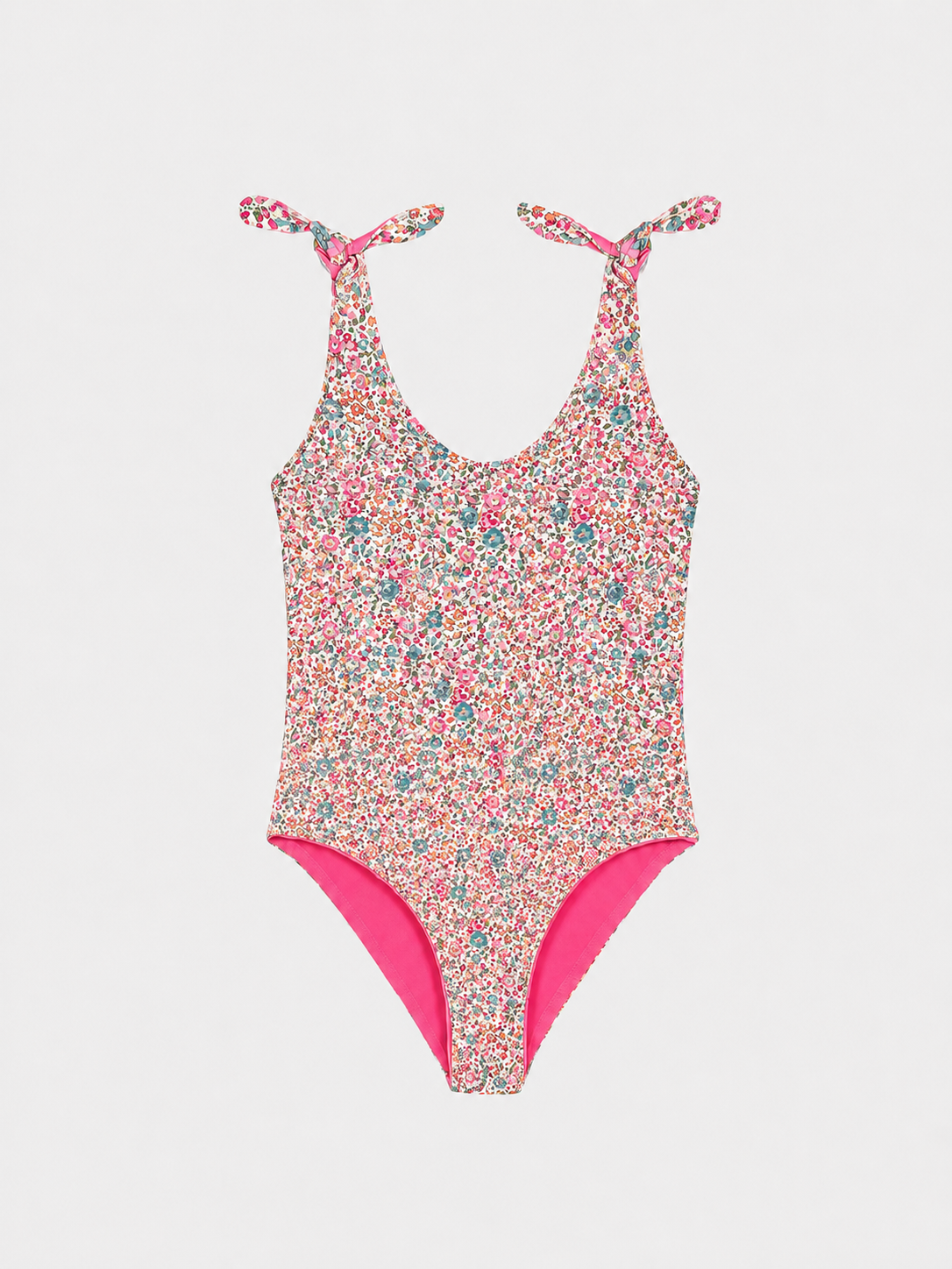 Intero Bambina Double Fiocchi Liberty Emma Fuxia Petrolio