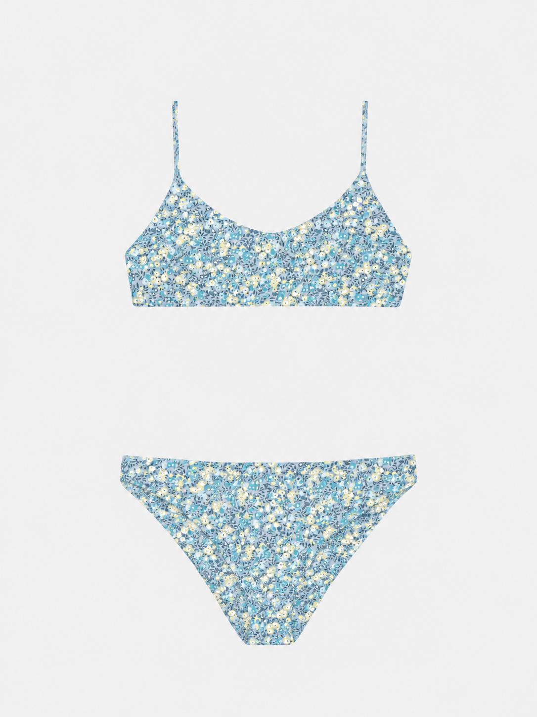 Bikini Donna Slip classico Fascia Lycra Liberty Wiltshire Azzurro