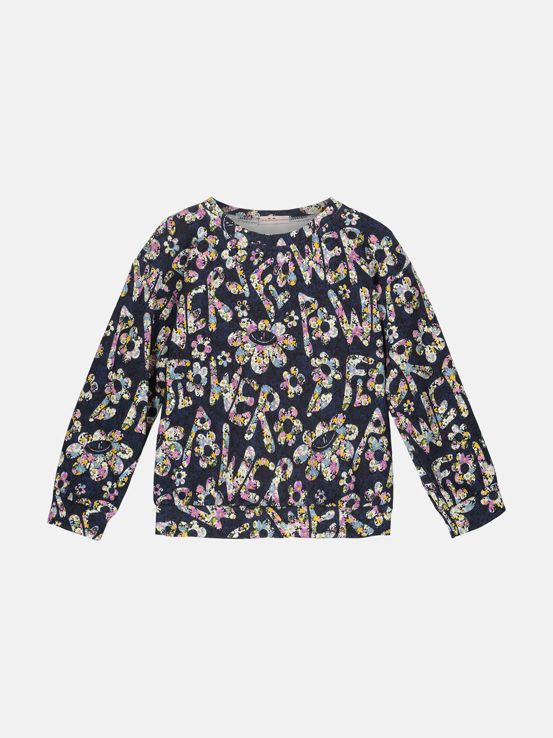 Felpa C/Giro Flower Power