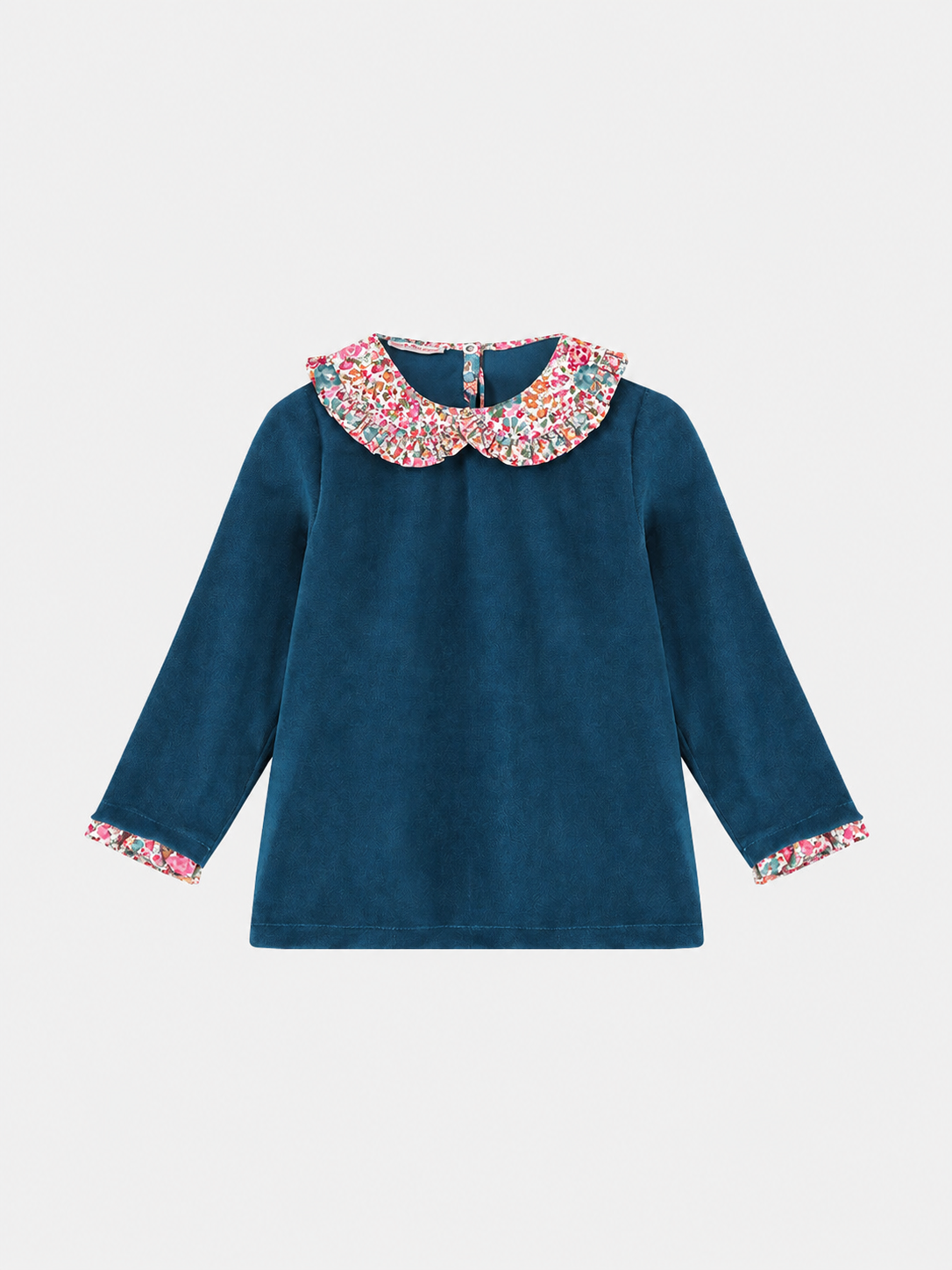 Felpa C/Peter-Pan Bambina Ciniglia Dark Petrol
