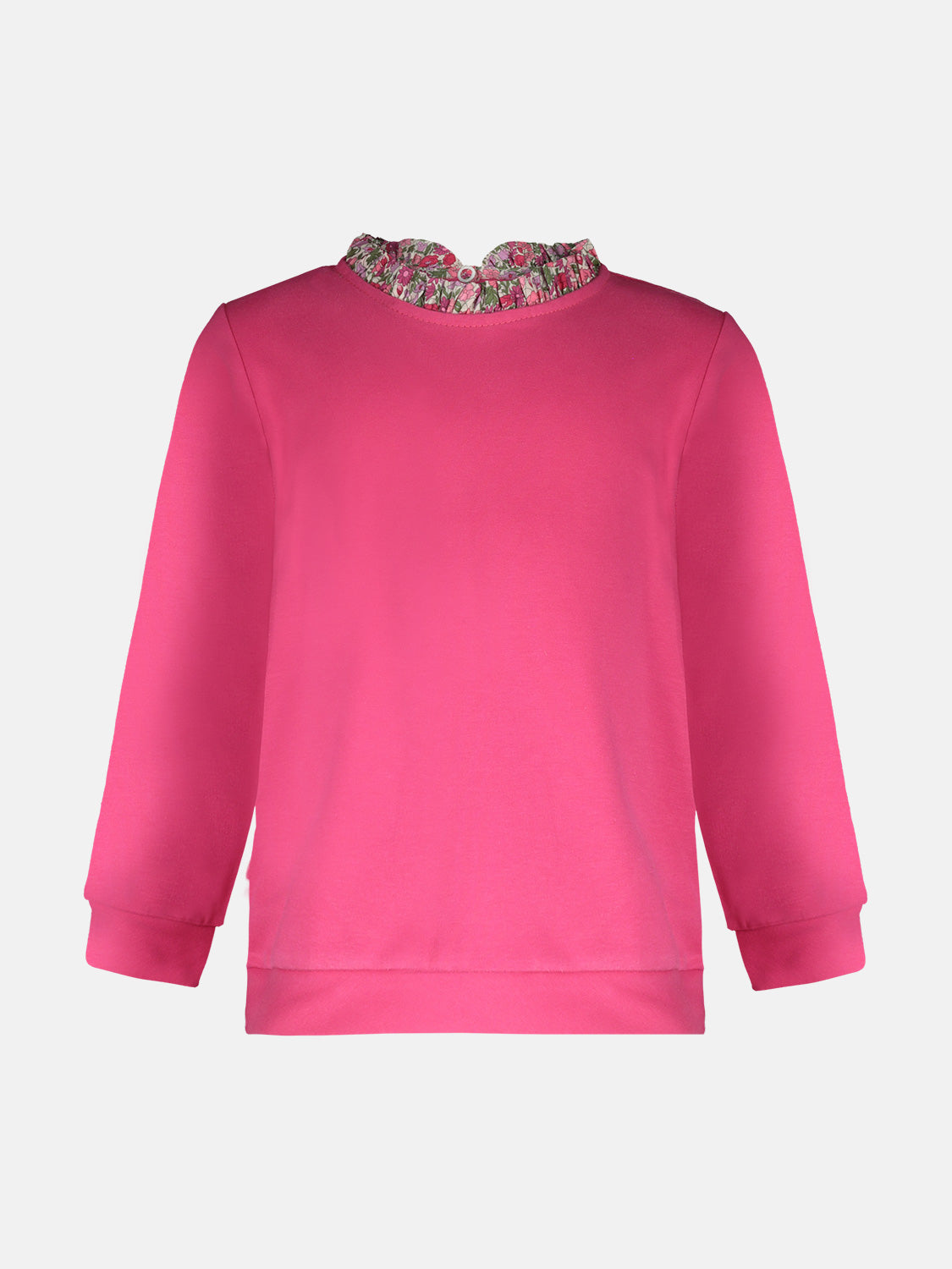 Fuchsia Collar Sweatshirt