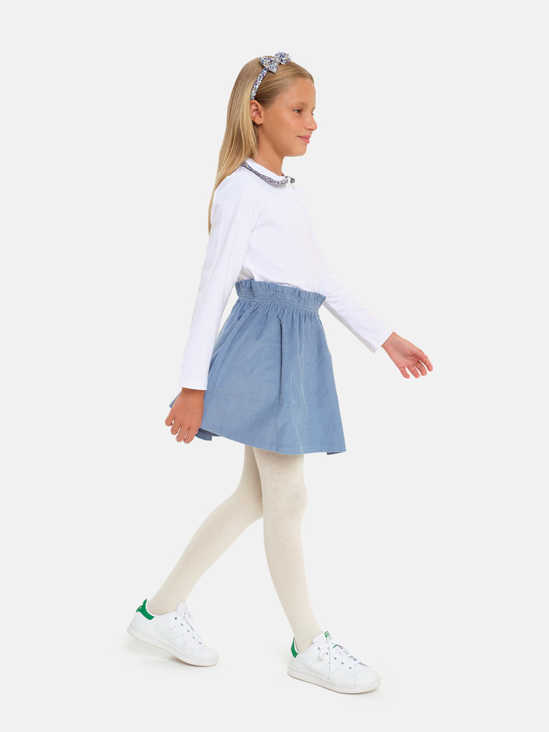 Dusty Blue Velvet Skirt