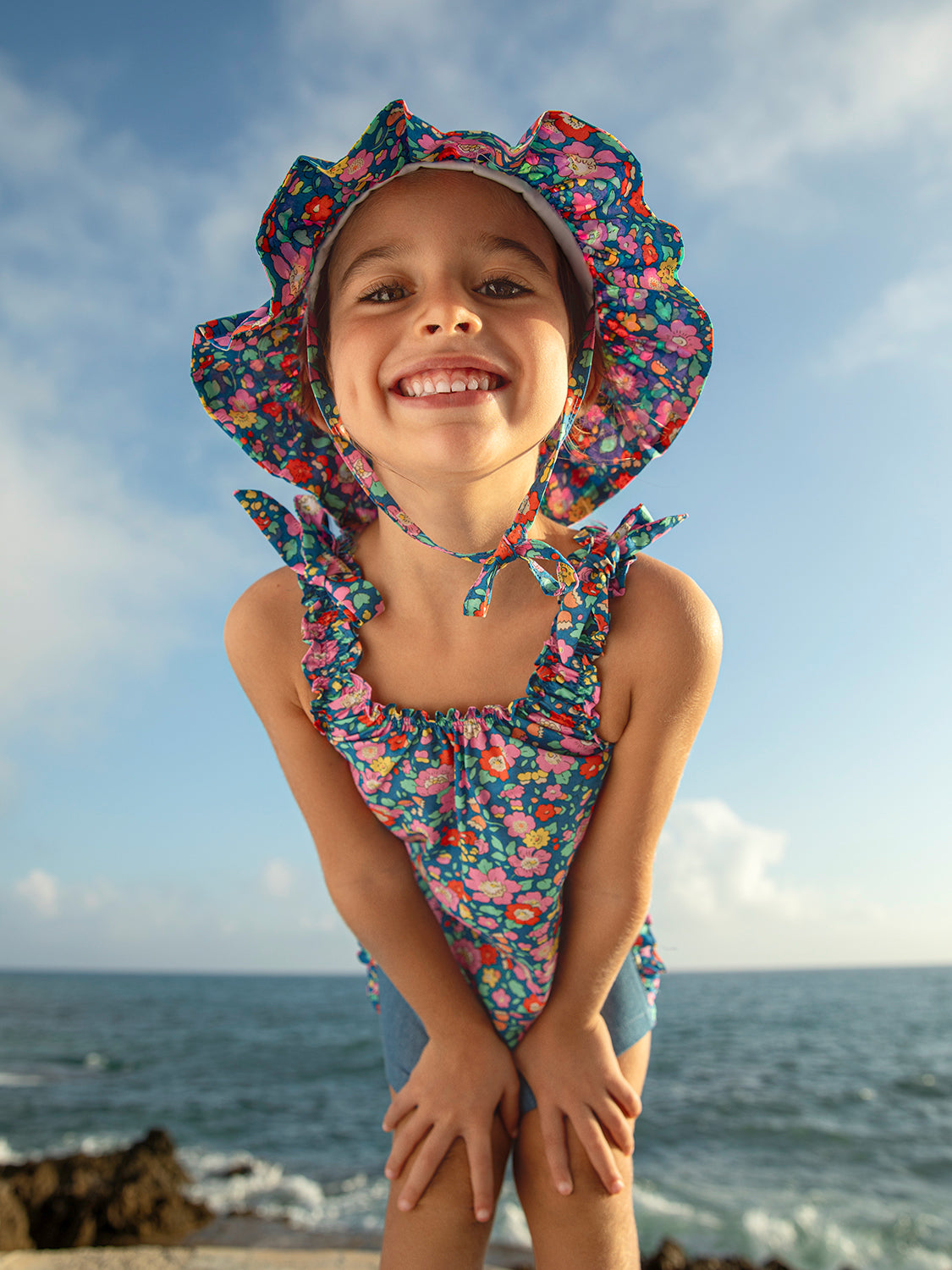 Blusa Cotone Fiocchi Liberty Betsy Mix Blu