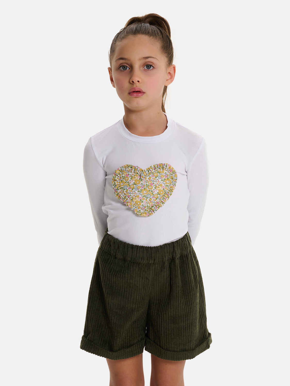 T-Shirt M/Lunga Cuore Bambina Liberty Betsy Ann Giallo