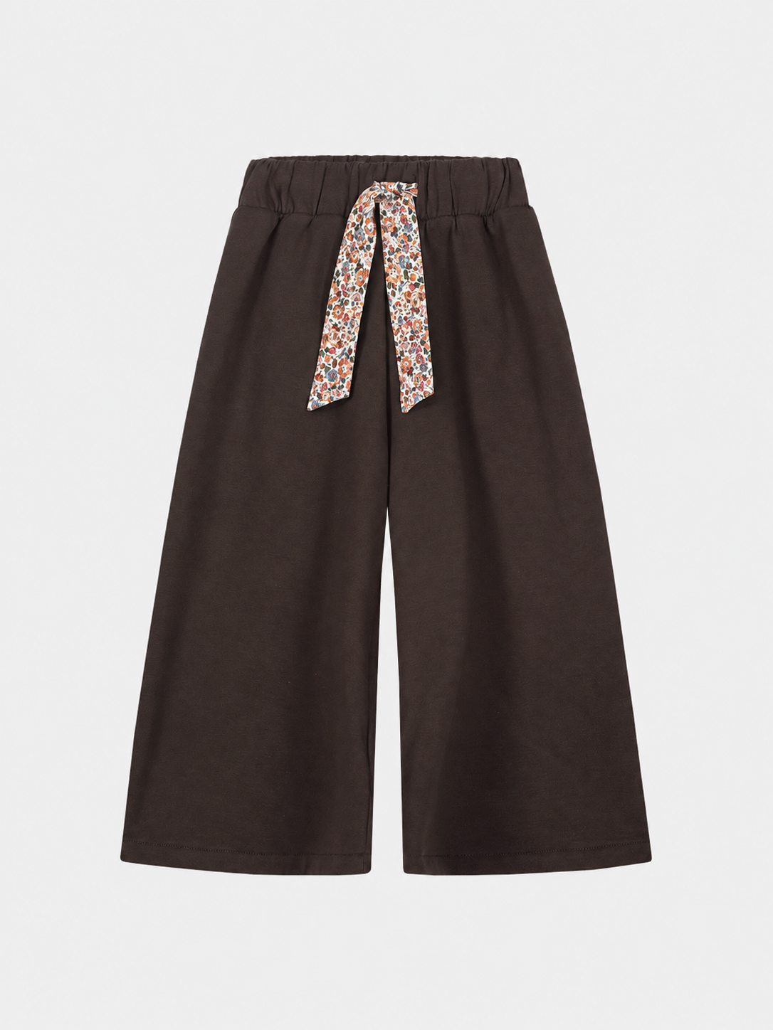 Pantalone Palazzo Bambina Felpa Cotone Moro