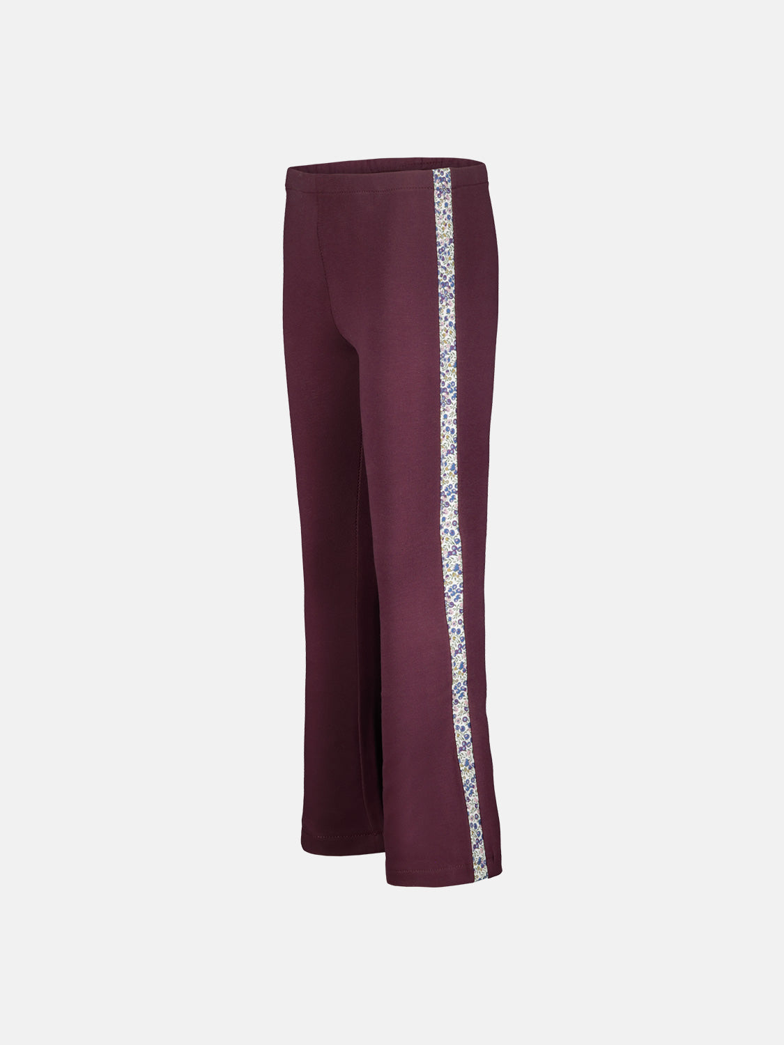Pantalone Zampa Felpa Aubergine