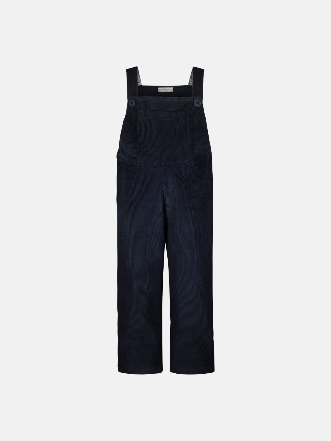 Navy Velvet Dungarees - Main Image