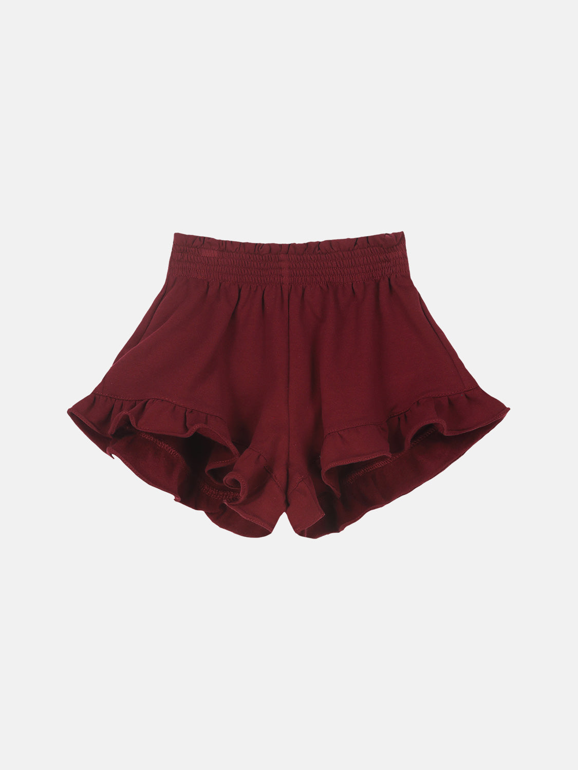Shorts Farfalla Bambina Felpa Cotone Prugna