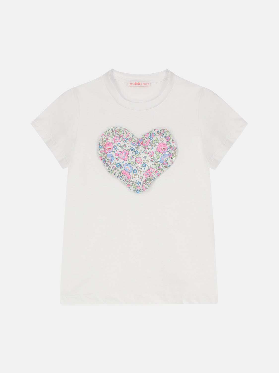 T-Shirt M/Corta Cuore Ricamato Felicite Rosa