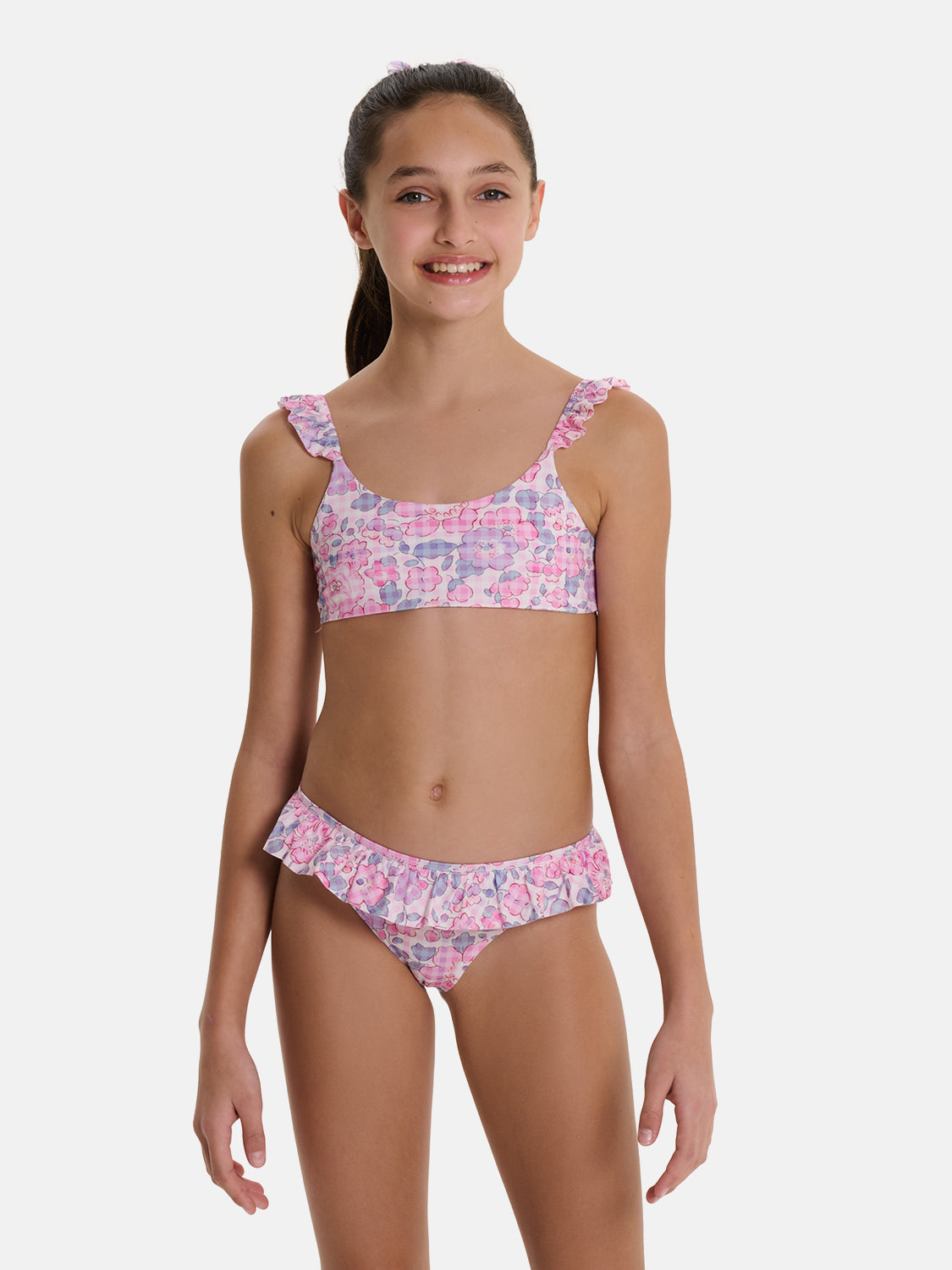 Bikini Bambina Top Rouches Slip Balza Liberty Betsy Vichy