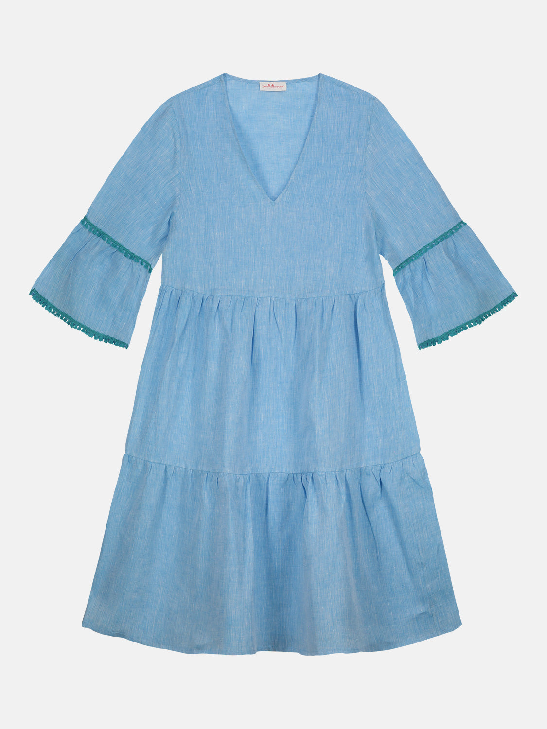 Abito Flora Donna Lino Turchese