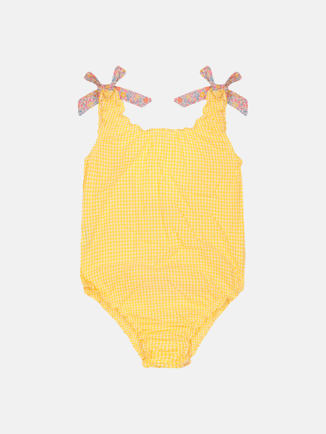 Costume Intero Cotone Patchwork Liberty Emma Giallo