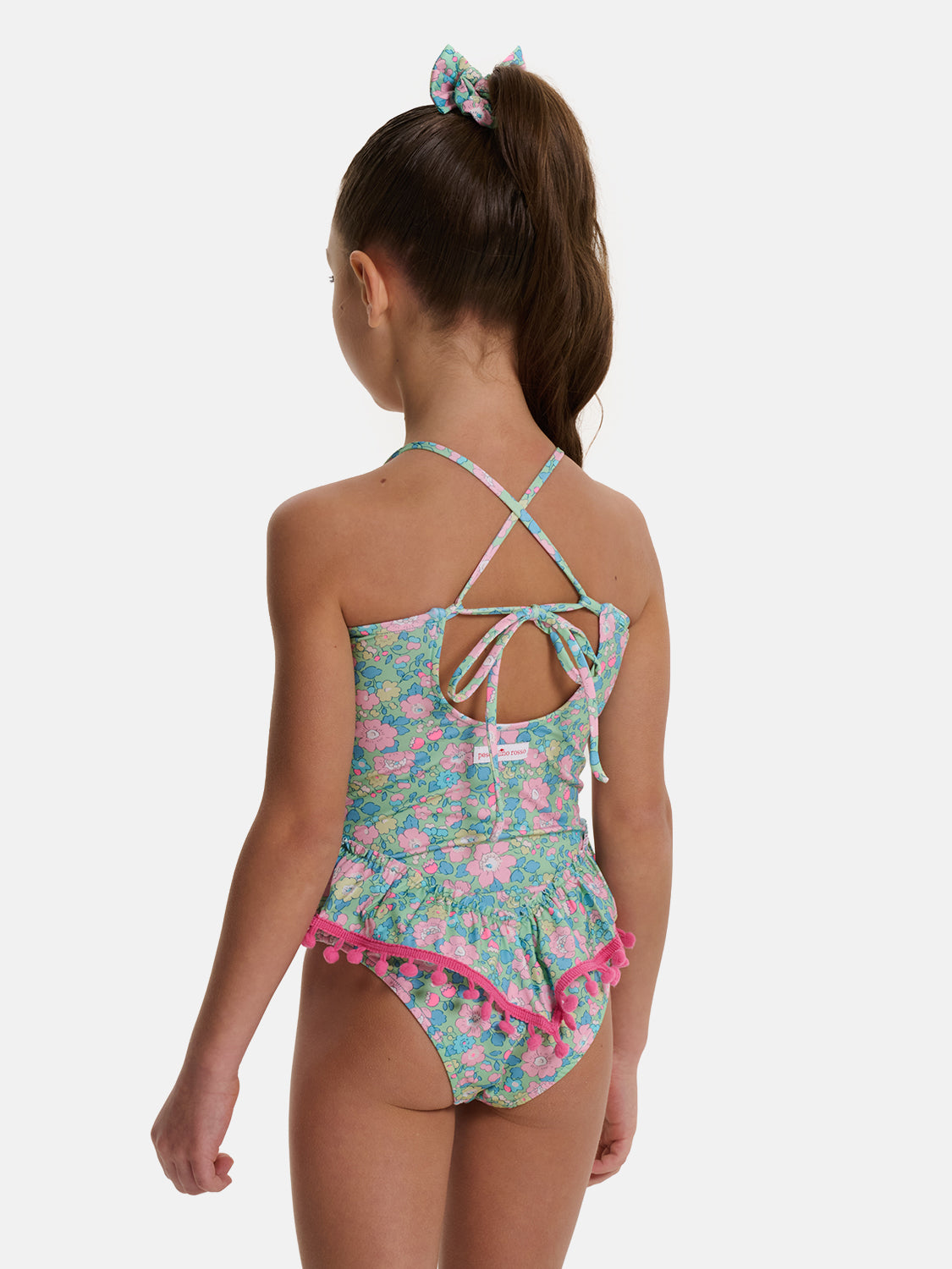 Intero Bambina Balza PonPon Liberty Betsy Verde Rosa