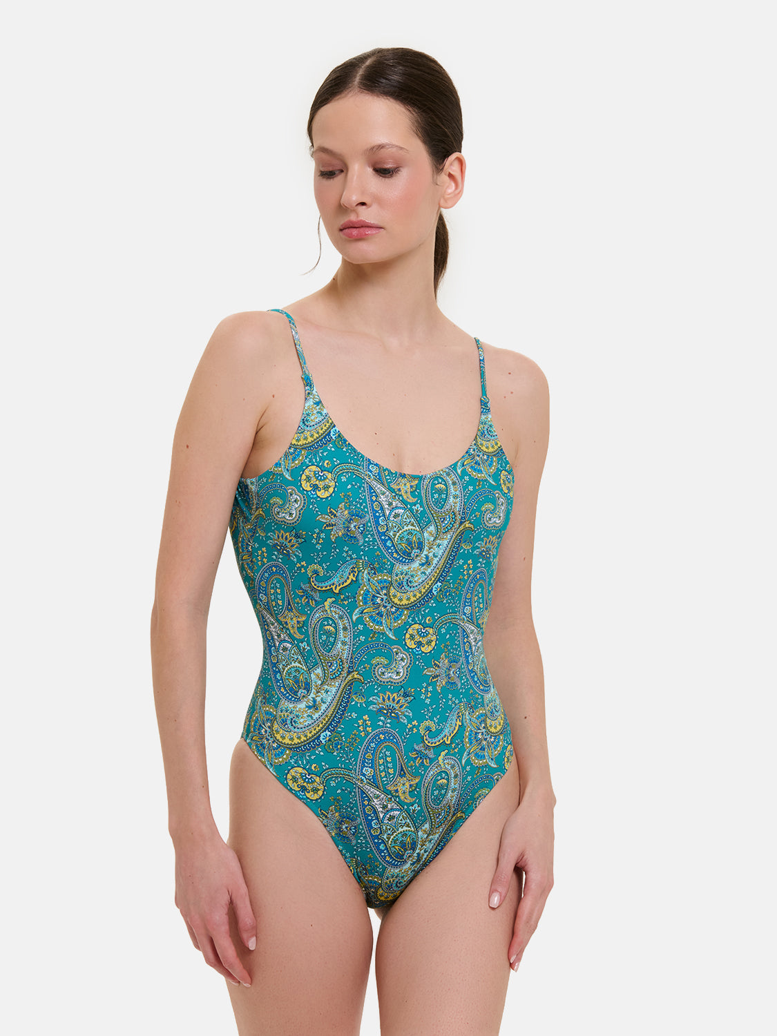 Intero Classico Donna Lycra Liberty Cashmere Verde