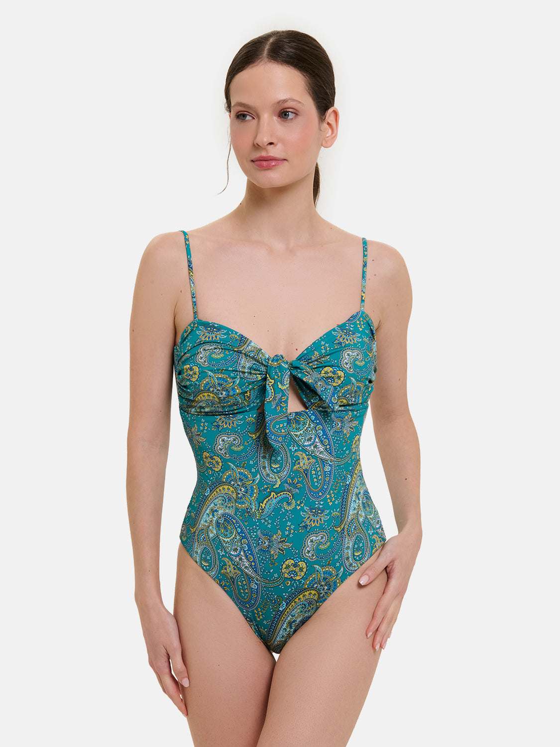 Intero Donna Nodo Lycra Liberty Cashmere Verde