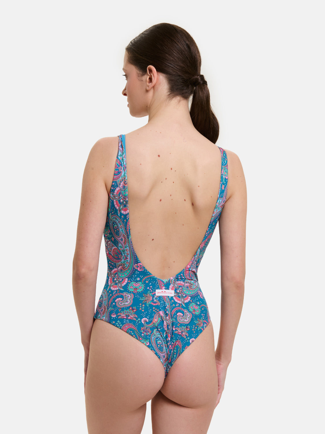 Intero Scollo Profondo Donna Lycra Liberty Cashmere Petrolio