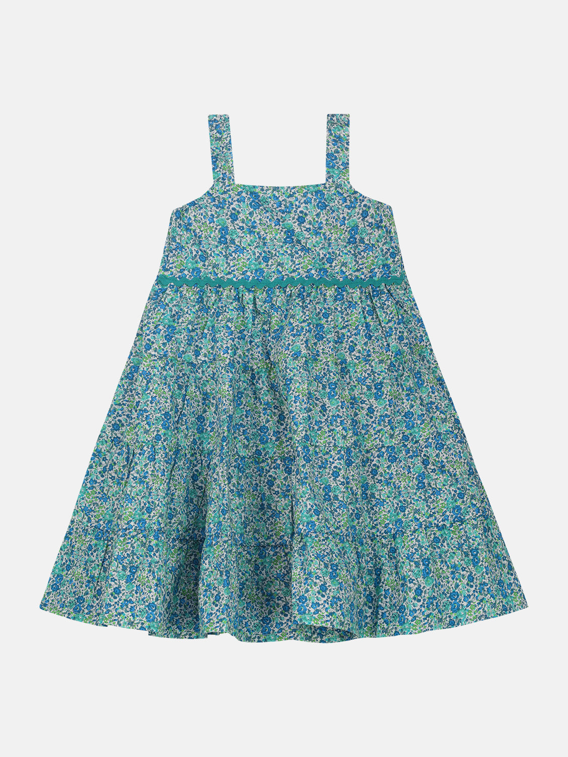 Prendisole Balze Liberty Zig Zag Emma Verde Acqua