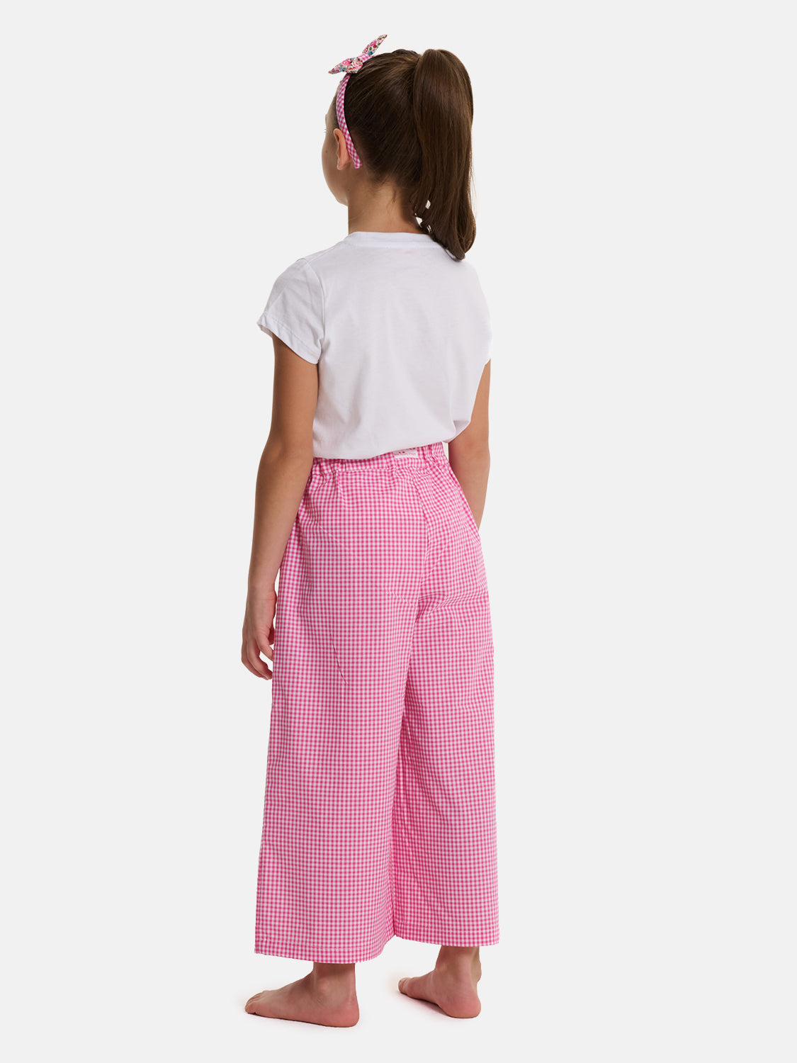 Pantalone Palazzo Bambina Patchwork Liberty Emma Fuxia Petrolio