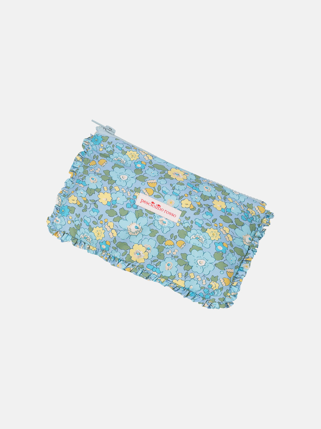 Pochette Mare Mini Rouches Liberty Betsy Azzurro