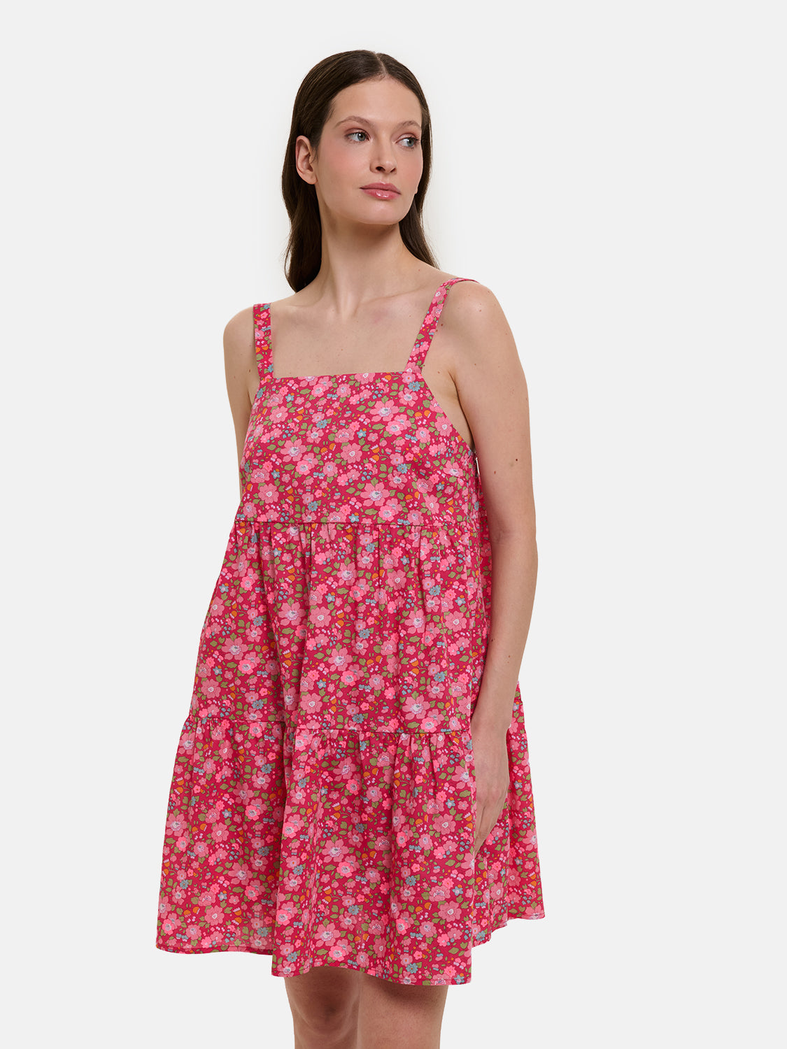 Prendisole Donna Balze Corto Liberty Betsy Lampone