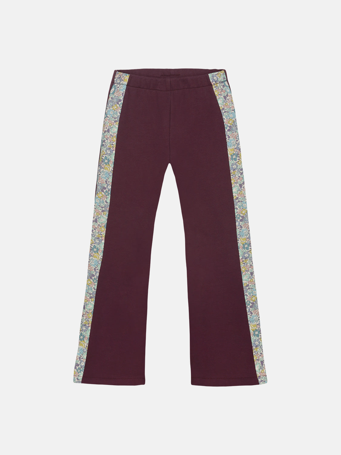 Pantalone Zampa Felpa Aubergine New