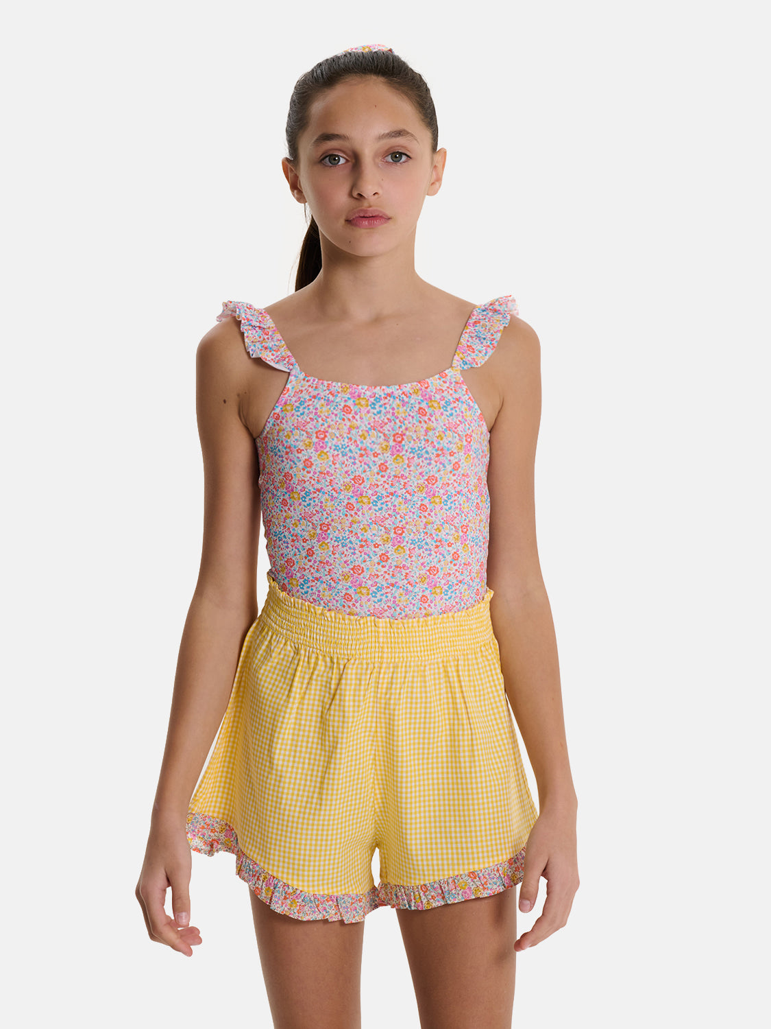 Shorts Farfalla Patchwork Liberty Emma Giallo