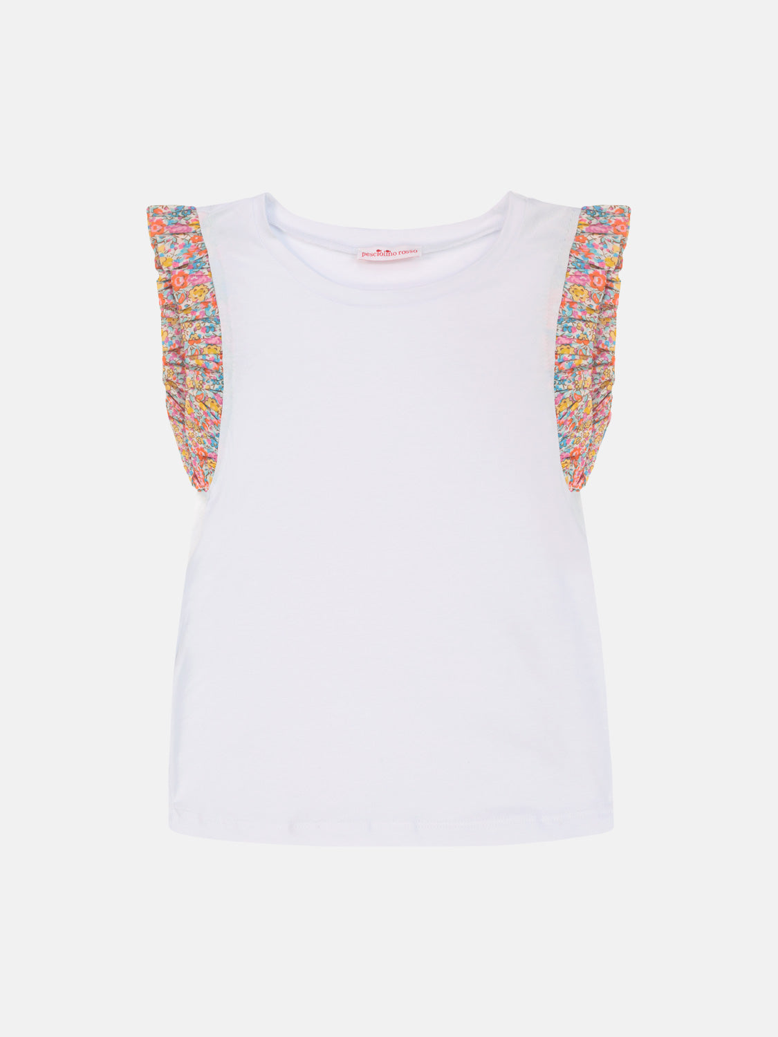 T-shirt Bambina Manica rouche Liberty Emma Giallo