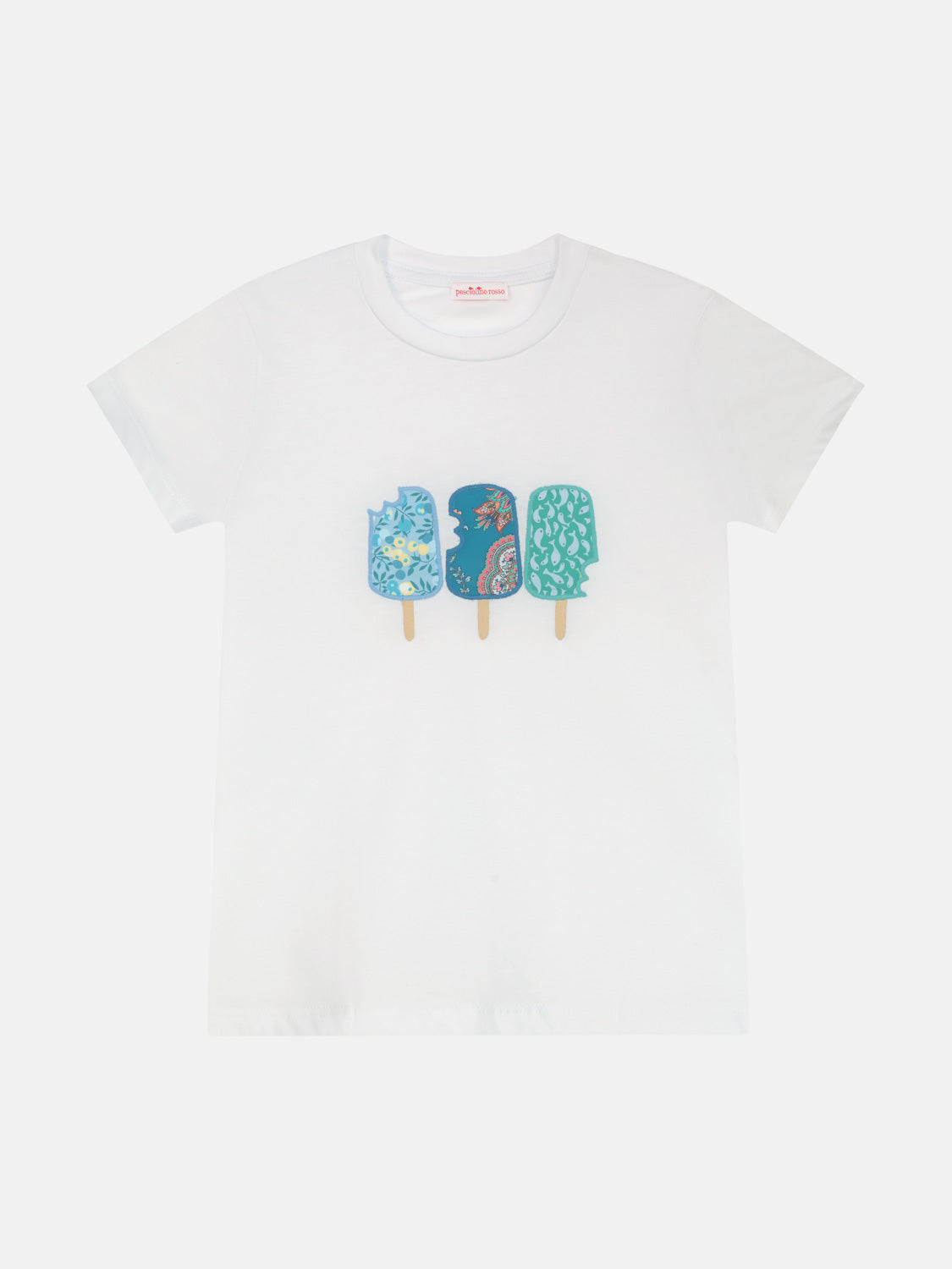 T-shirt Bambino Ricamo Cremini