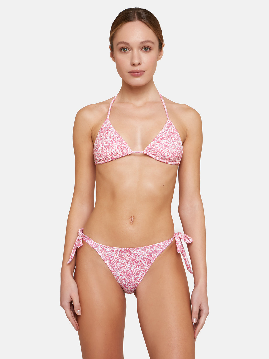 Liberty Blossom Pink Lycra Triangle Bikini