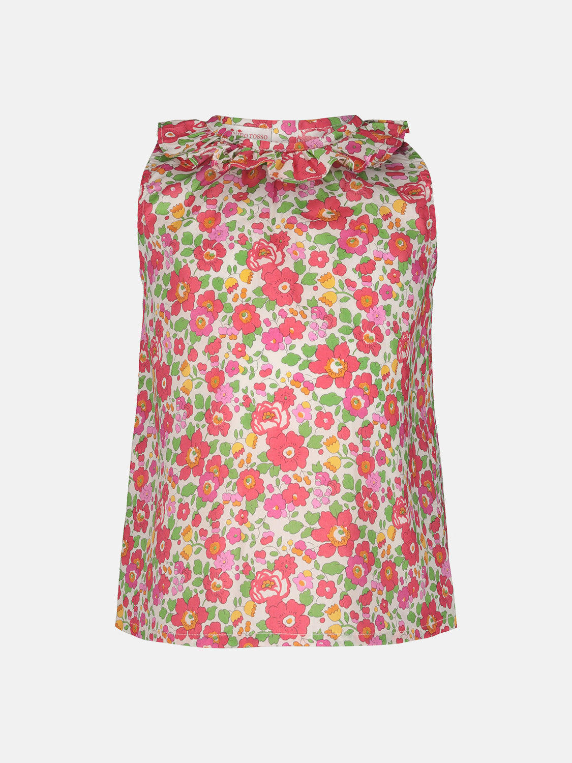 Liberty Betsy Red Sleeveless Blouse