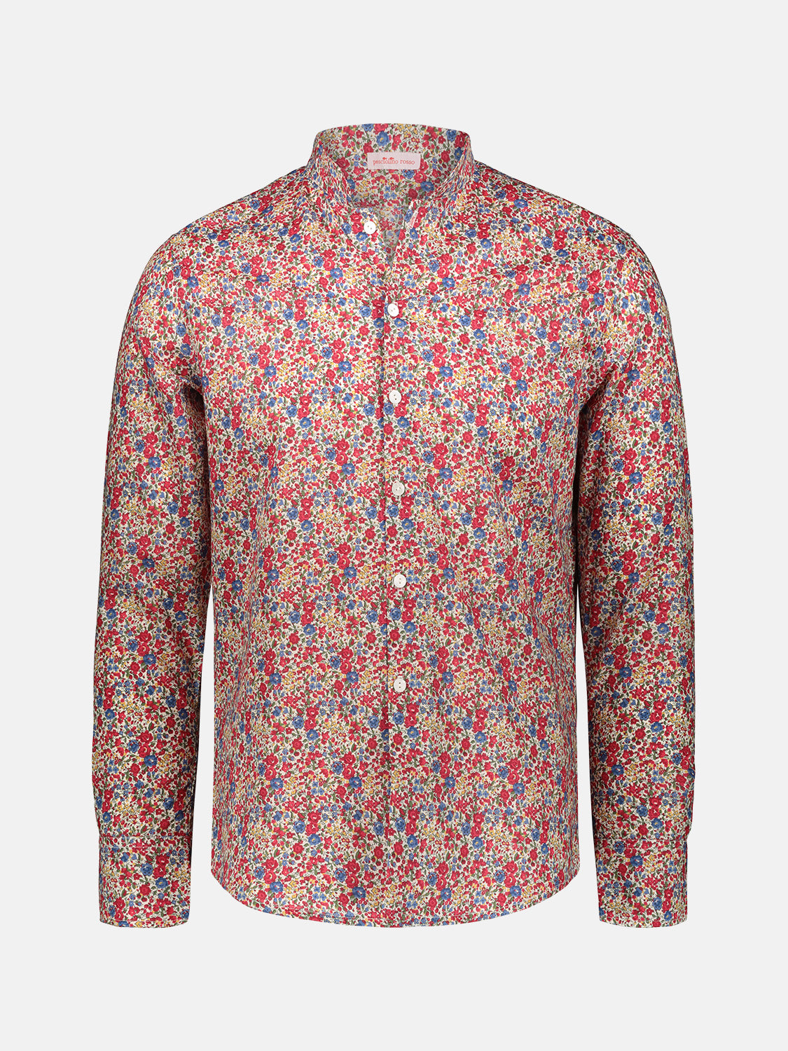 Camicia Coreana Camicia A Fiori Uomo Manica Lunga Camicia