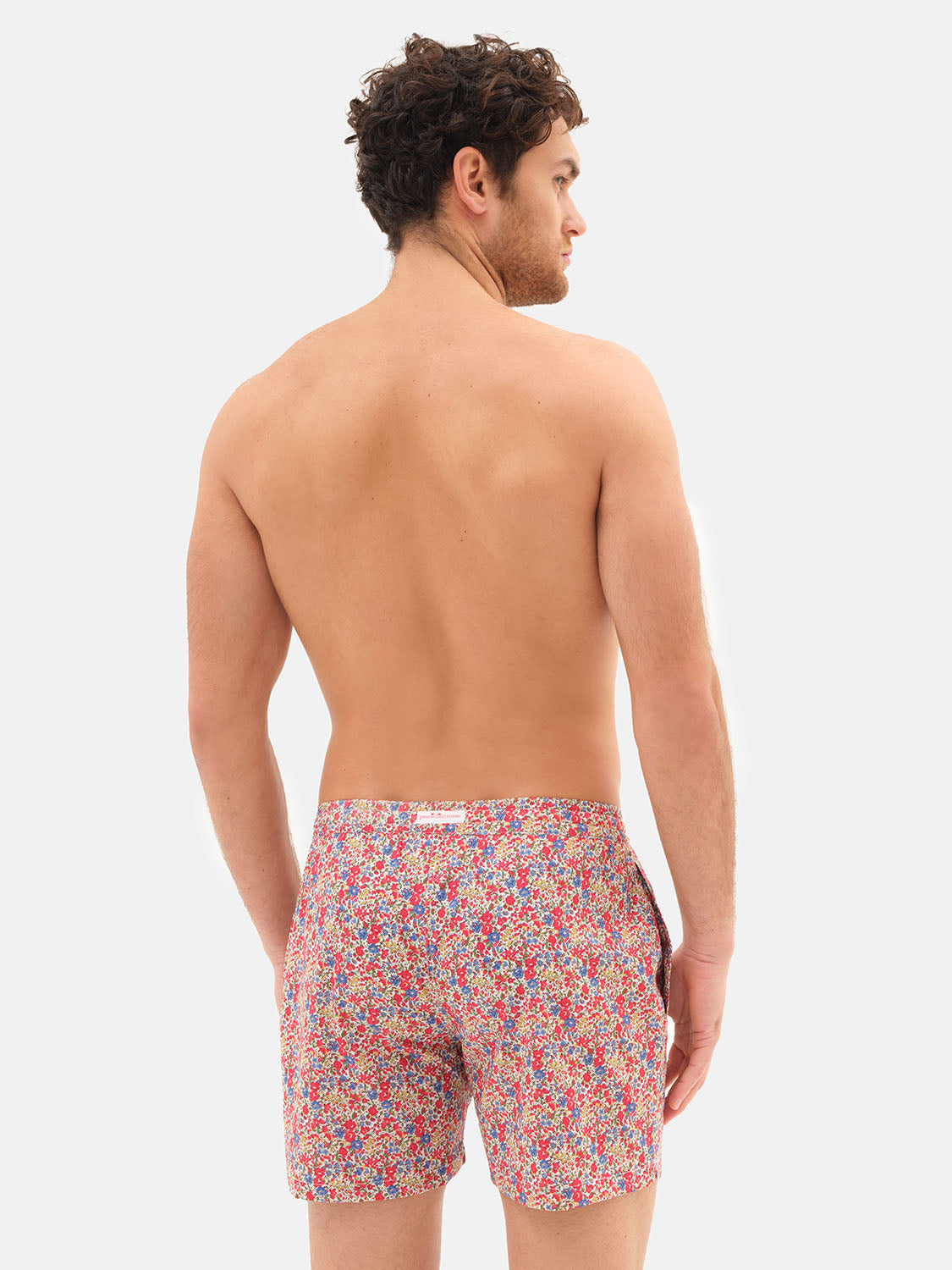 Liberty Red Flowers Laces Men's Swimsuit