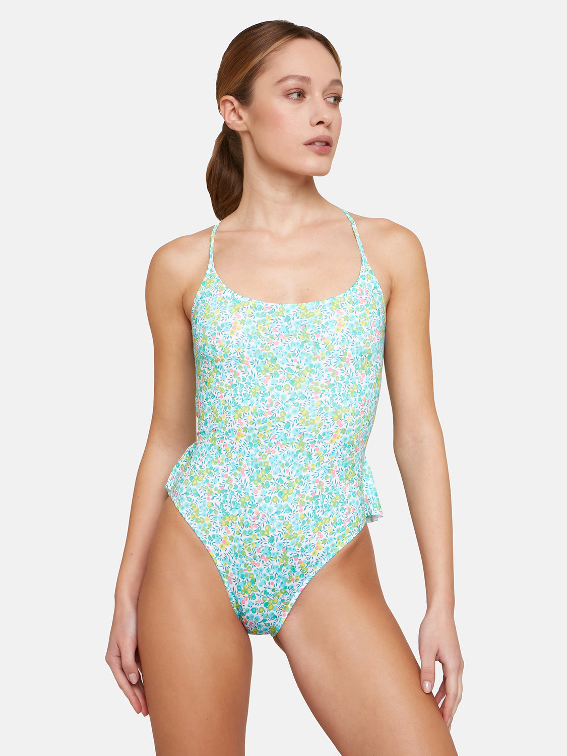 Whole Ruffle Lycra Liberty Whiltshire Green