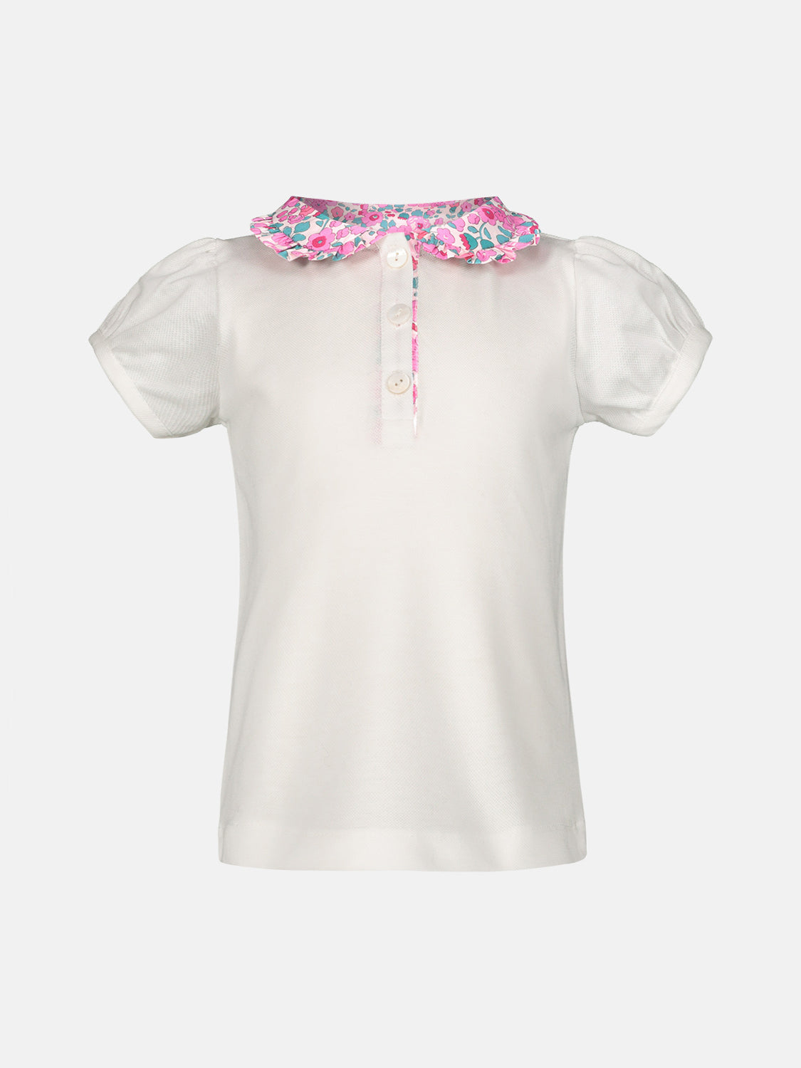 Polo collar Liberty Betsy Fuchsia