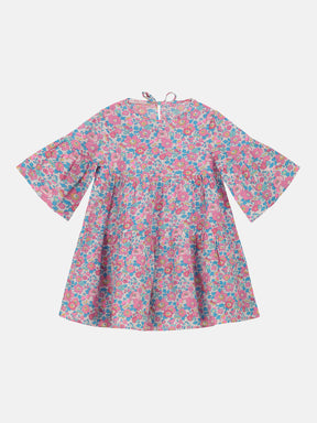 Abito Flora Liberty Betsy Fluo Rosa Azzurro
