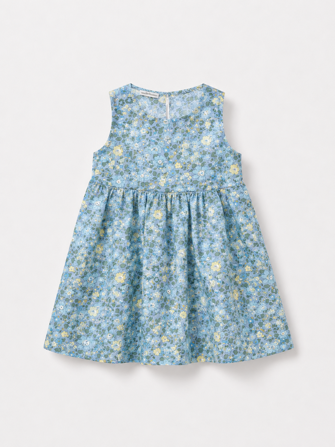 Abito Bambina Scamiciata Liberty Betsy Azzurro