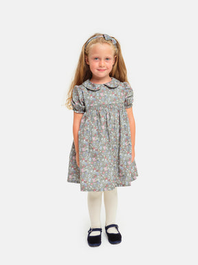 Green Flannel Smock Stitch Suit