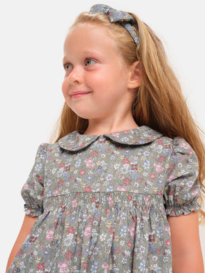 Green Flannel Smock Stitch Suit