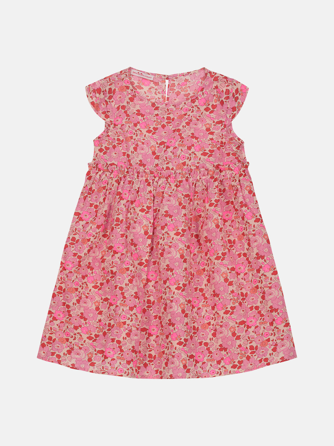 Abito mezza manica Liberty Betsy Fluo Fuxia