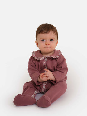 Tutina Neonata Felpa Old Purple