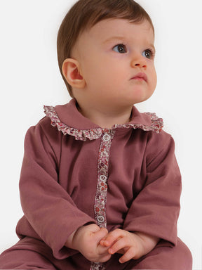 Tutina Neonata Felpa Old Purple