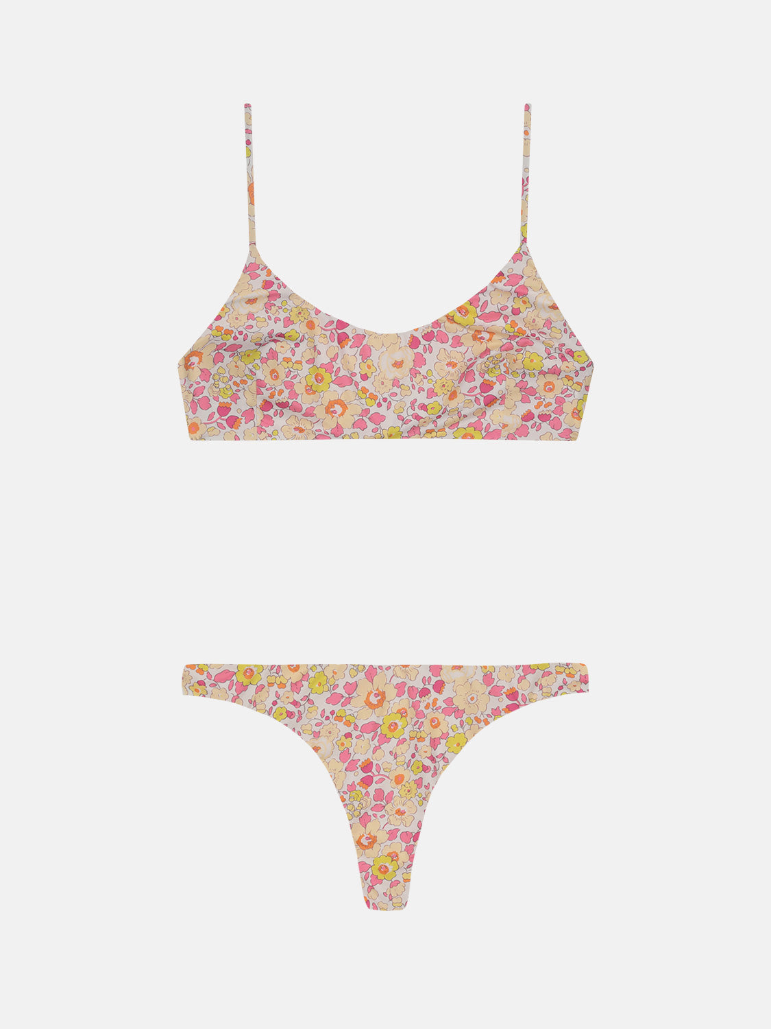 Bikini Donna Slip Brasiliana Fascia  Lycra Liberty Betsy Giallo