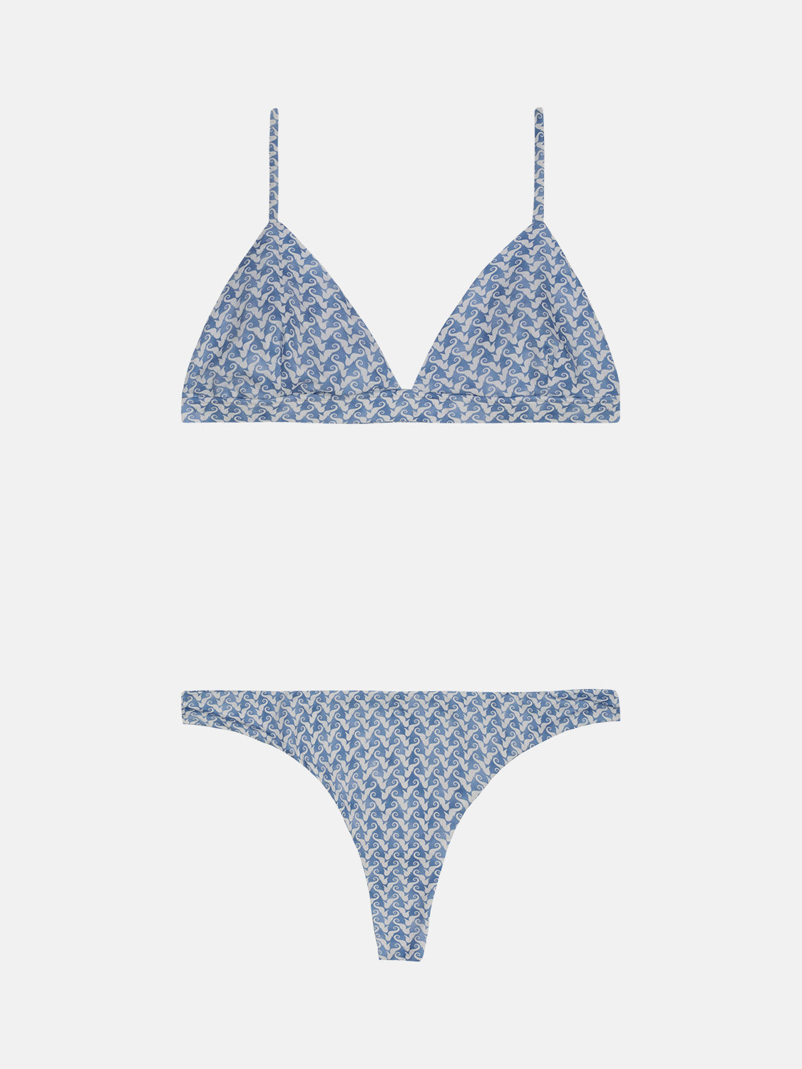 Bikini Donna Triangolo Fisso Slip Brasiliana Lycra Cavallucci Marini