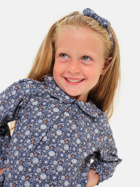 Blouse C/waves Flannel Blue