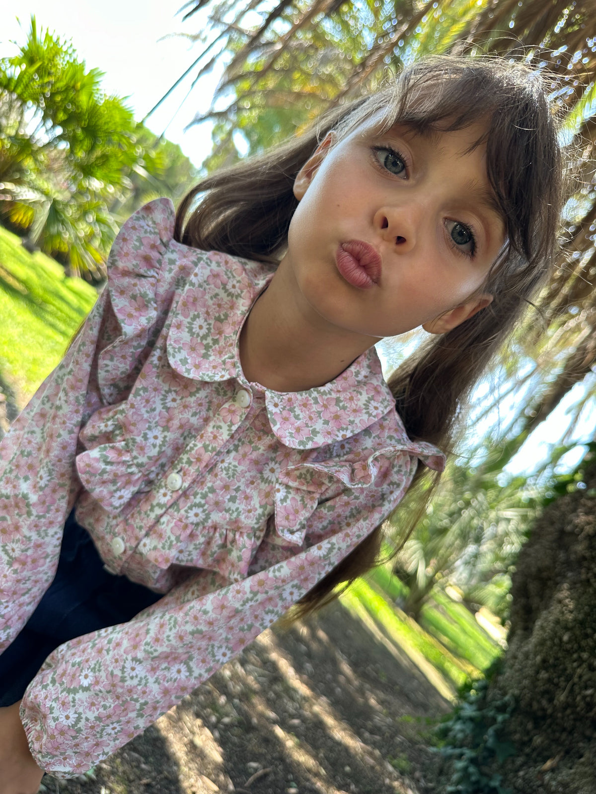 Camicia Aletta V Fiori Rosa