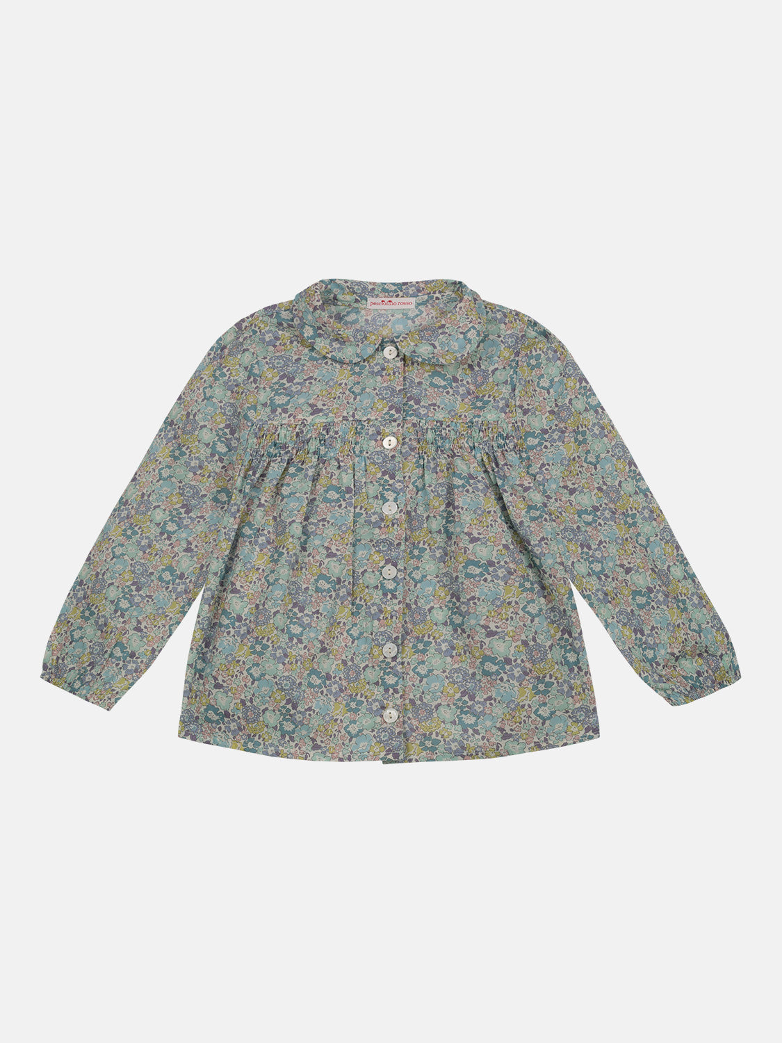 Camicia P.Smock Liberty Fiori Michelle Menta